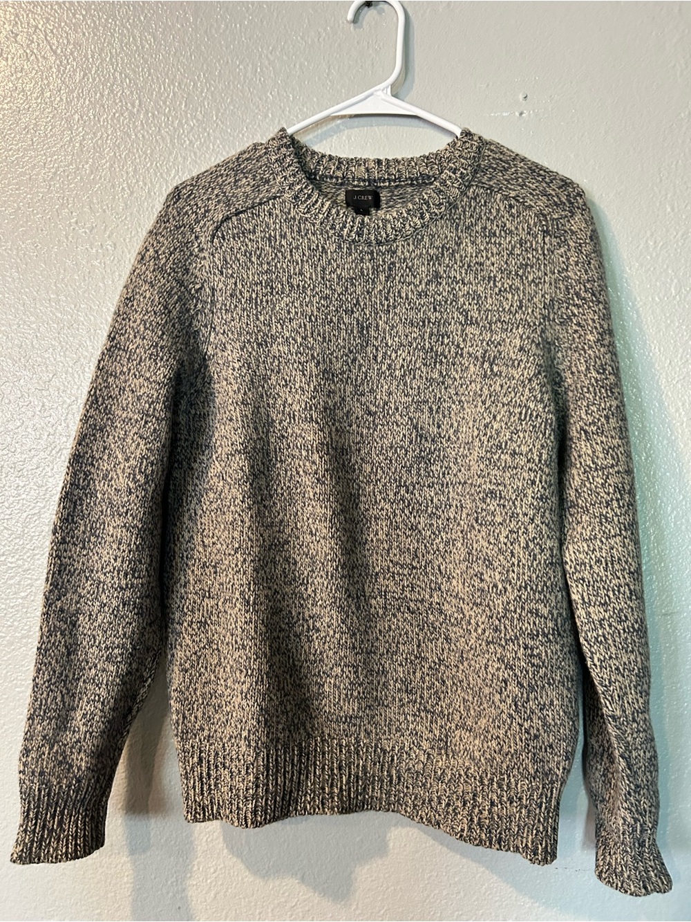 J Crew Men’s 100% Lambswool Marled Crewneck Sweater.  Large.